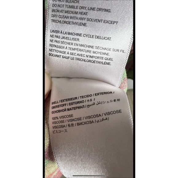 NWOT Farm Rio Floral Tropical Green Flutter Sleeve Tiered Ruffle Maxi Wrap Dress - Picture 12 of 12